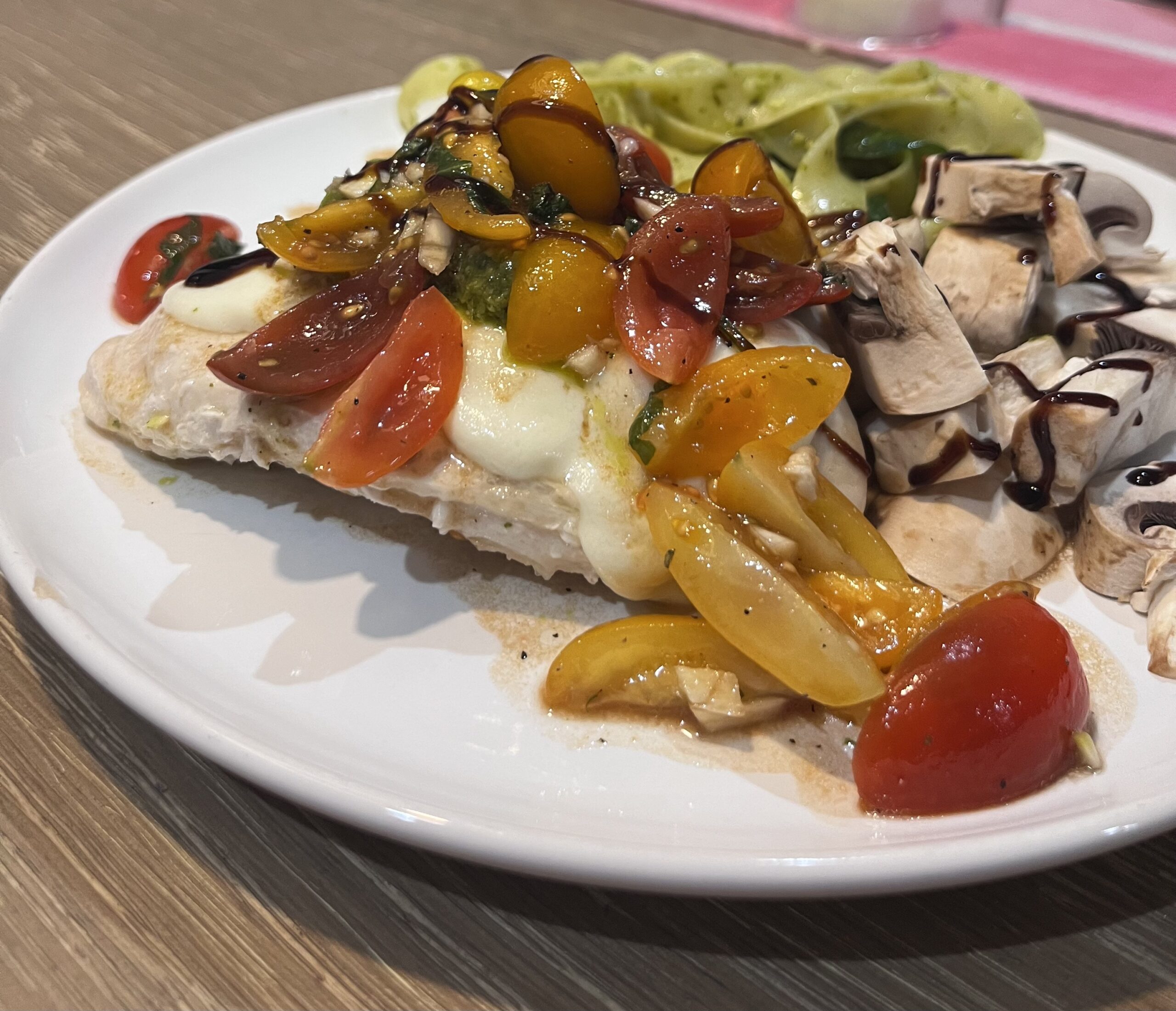 Pesto bruschetta chicken healthy meal in Albany NY